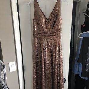 Sequin bridesmaid gown